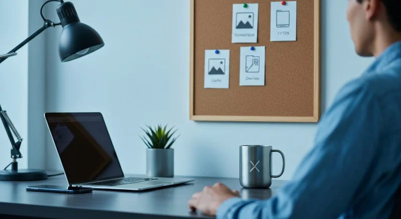 Actualizando foto de perfil X en escritorio con taza logo