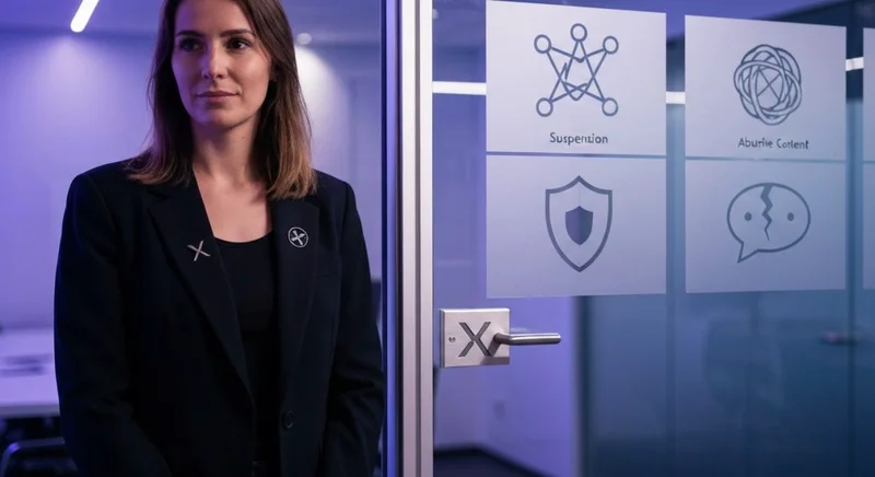 Analista de seguridad de datos en oficina con pin X