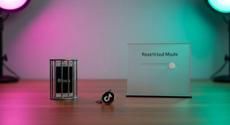Dioramas micro muestran bloqueo y modo restringido con colgante TikTok