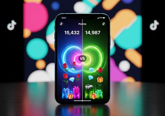 dos creadores de contenido en batalla de TikTok