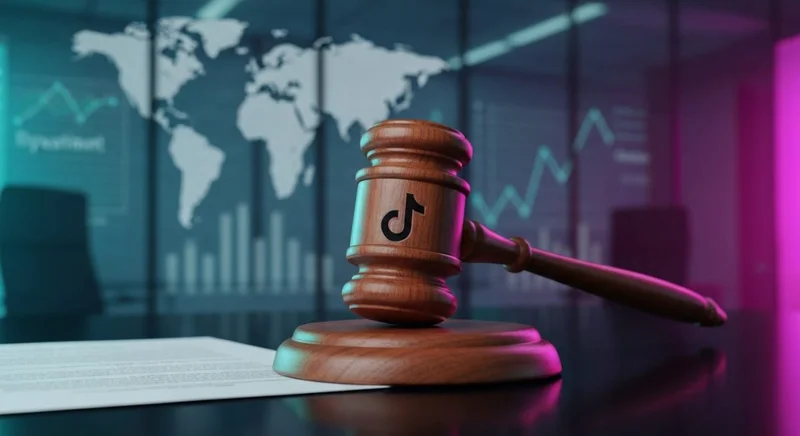 Mazo de juez de madera pulida con logo TikTok grabado