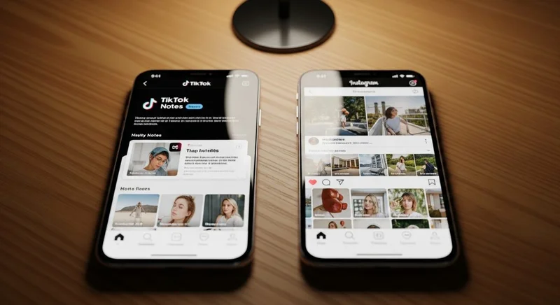 Móviles con TikTok Notes e Instagram