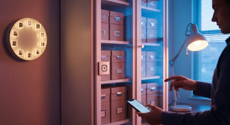 Persona junto al archivo de Instagram con logotipo grabado smartphone