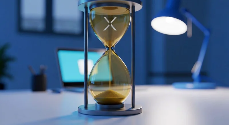 Reloj de arena ámbar con logo X grabado en marco