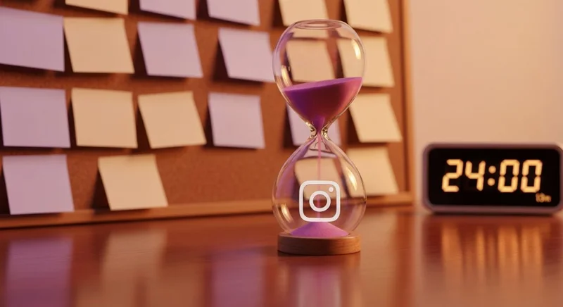 Reloj de arena de cristal con logo de Instagram grabado