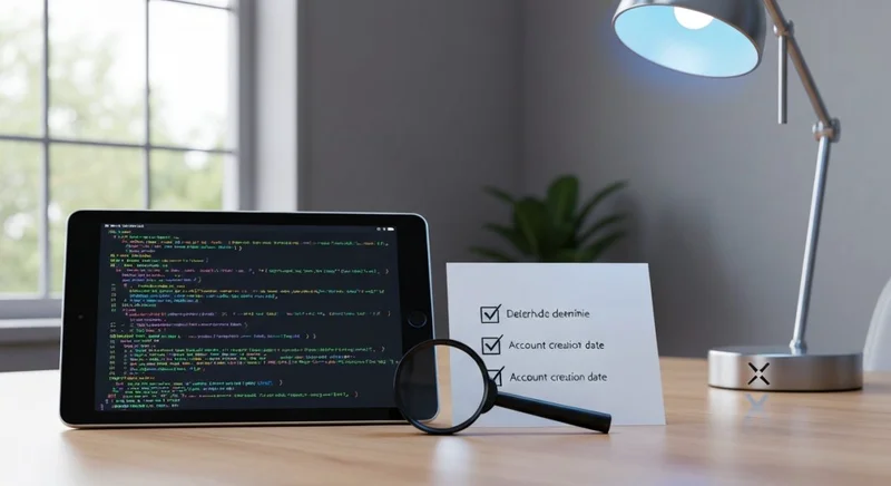 Tableta 4k con código lupa lista verificación escritorio logo X