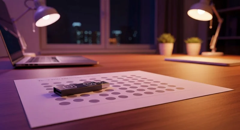 USB con Instagram grabado sobre escritorio de madera y datos