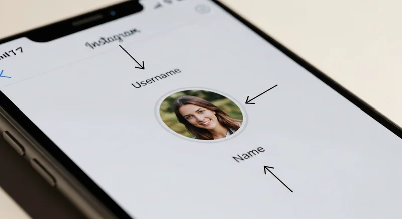 Vista de primer plano de un smartphone mostrando la pantalla de perfil de Instagram