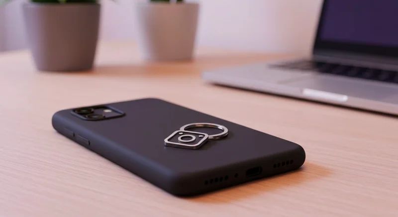 Xiaomi smartphone funda mate negra llavero de metal Instagram logo