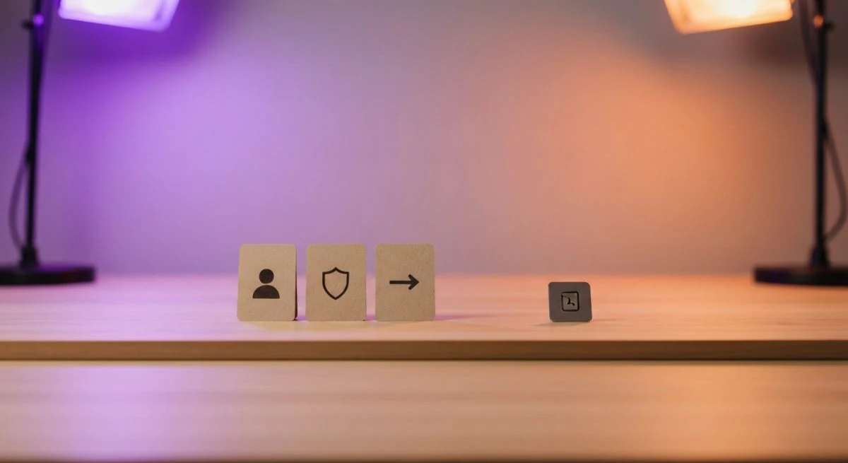 Tres tarjetas minimalistas con iconos identidad valor y acción Instagram