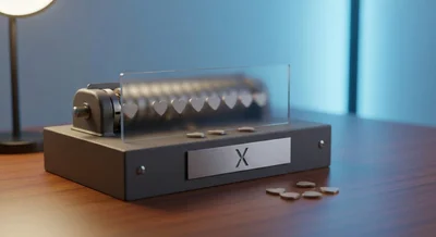 Diorama táctil de likes de X con contador y logo